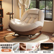 法思丹搖椅大人躺椅家用陽(yáng)臺休閑單人客廳2025新款輕奢懶人搖搖椅沙發(fā)椅 【米白色-親膚雪尼爾】咖色貓抓皮底座