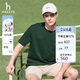 哈吉斯（HAZZYS）男裝 25夏棉圓領(lǐng)短袖T恤ASTZE0CBX80 深綠色DG XL（180/100A50）