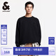 杰克·瓊斯（JACK&JONES）男裝秋季新款舒適胸前法斗犬貼布繡長袖純棉寬松衛(wèi)衣男潮流套頭衫 E40 黑色 L 180