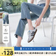 百圖betu女裝2025夏季新款牛仔微喇褲顯瘦有型棉感萊賽爾褲子2505T56 淺牛仔藍 L