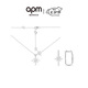 APM Monacobaby雙流星項(xiàng)鏈+六芒星矩形耳環(huán)禮盒禮物七夕情人節(jié)禮物