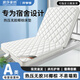 浪莎（langsha）乳膠椰棕床墊學(xué)生宿舍床墊子0.9x1.9米可折疊榻榻米乳膠墊褥子 雙折疊3E熱壓椰棕-格調(diào)白【厚約5cm】 90x190cm【護脊抗菌椰棕墊】