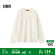 森馬不二馬聯(lián)名毛衣女oversize圖案打底衫春圓領(lǐng)字母衣服個(gè)性小眾 白色調(diào)00311 160/84A/M