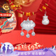 中國(guó)黃金福袋平安鎖足銀項(xiàng)鏈寶寶款銀鎖項(xiàng)圈嬰兒滿月周歲禮物送新生兒生日 足銀百福平安鎖福袋寶寶項(xiàng)圈