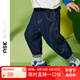 ASK JUNIOR2025秋季新品男童褲子休閑小童縫線基礎(chǔ)款百搭藍(lán)色牛仔褲長褲童裝 藍(lán)色 120
