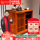 王木匠 紅木家具 緬甸花梨（學(xué)名：大果紫檀）中式實木茶水柜 茶桌邊柜茶臺燒水壺一體茶具置物柜 茶水柜