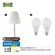 宜家（IKEA）奧思迪復(fù)古臥室臺燈床頭燈拉繩式裝飾氛圍燈 白色/黃銅臺燈+E27燈泡806流明