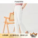 娜爾思（NAERSI）九分褲時(shí)尚通勤休閑褲商場(chǎng)同款喇叭褲女褲子秋新款 白色 M