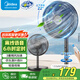 美的（Midea） 電風(fēng)扇 家用風(fēng)扇7葉落地扇立式輕音節(jié)能大風(fēng)量電扇臺(tái)扇迷你扇臺(tái)立兩用轉(zhuǎn)頁(yè)扇空氣循環(huán)扇安靜低音 香薰風(fēng)感丨語(yǔ)音遙控 家用落地扇