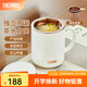 膳魔師（THERMOS）馬克杯不銹鋼茶杯大容量把手杯保溫咖啡杯七夕節(jié)教師節(jié)禮物TEMC 【鍍鈦茶漏】珍珠白 400ml
