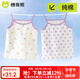 棉奇熊女童背心夏季純棉小吊帶兒童打底內(nèi)穿無袖護(hù)肚上衣寶寶夏天吊帶衫 N28-1+N28-2-2件裝【薄款】 100