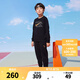 NIKE 3BRAND 耐克男女童衛(wèi)衣+褲子2件套2025秋季新款兒童衛(wèi)衣長(zhǎng)褲套裝 正黑色 150 /72 【建議身高140-152cm】