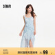森馬（Semir）連衣裙女設(shè)計(jì)感荷葉邊2025夏季吊帶暈染碎花雪紡裙109325114009