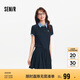 森馬（Semir）連衣裙女拼接格子假兩件學院風2025夏季收腰polo裙107425114001