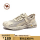 駱駝牌男鞋透氣緩震網(wǎng)面鞋百搭休閑鞋戶(hù)外運動(dòng)鞋W112309230杏色40