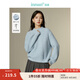 茵曼（INMAN）軟糯半高領(lǐng)珠片毛衣2025春秋季女裝新款燈籠袖套頭寬松針織衫上 彩藍(lán)色 S