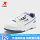 特步（XTEP）門(mén)店同款新暉板鞋男夏季新款運動(dòng)鞋時(shí)尚耐磨休閑鞋滑板鞋子 帆白/灰黛藍 41