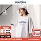 nautica white sail白帆×CityBoy 日系休閑無性別經(jīng)典笑臉多巴胺短袖T恤TW5101 灰色4PB L