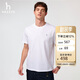 哈吉斯（HAZZYS）男裝花logo純色短袖T恤ASTZE0CBX78 白色WT L（175/96A48）