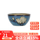 玉泉家用陶瓷米飯碗單個(gè)韓式創(chuàng  )意手繪面碗湯碗餐具個(gè)性學(xué)生加厚 玉蘭6英寸面碗