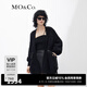 MO&Co.【新中式】毛衣開衫綿羊毛國風(fēng)盤扣吊墜寬松外套紅色摩安珂 黑色 XS/155