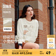 森馬（Semir）史努比系列衛衣女卡通落肩寬松衣服個(gè)性秋設計感圖案上衣小眾 奶白10501 M