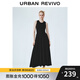 UR2025秋季新款女裝拼接設計修身小黑裙無(wú)袖連衣裙UWM750087 黑色 M