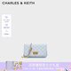 CHARLES&KEITH經(jīng)典菱格鏈條小方單肩斜挎包包女包生日禮物七夕禮物CK2-70160131 Sea Salt Blue海鹽藍(lán)（新色） 小包