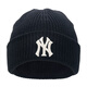 MLB官方男女帽子情侶秋春26新款保暖毛線(xiàn)帽針織絨線(xiàn)帽圣誕禮物 紐約洋基隊/黑色(25新款) F