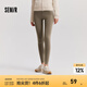 森馬（Semir）休閑褲女修身磨毛輕暖小腳褲2024秋冬新款顯腿長九分鯊魚褲瑜伽褲 深卡其50790 165/70A/L