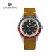 San Martin軍魂腕表手表男自動(dòng)機械表防水男士商務(wù)休閑節日送禮物SN0116V-6 紅藍圈(皮帶款)