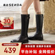 森達騎士靴女商場(chǎng)同款氣質(zhì)過(guò)膝長(cháng)筒靴XEN01DG4 黑色單里 37