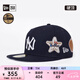 NEW ERA【七夕禮物】紐亦華棒球帽男女同款MLB平檐帽NY刺繡潮流情侶5950 60358055-藏青色 758 60cm