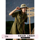 紫涵（ZIHAN）紫涵復(fù)古工裝風(fēng)連體褲女夏季小個(gè)子寬松收腰休閑連衣短褲 灌木綠 L