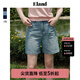 ELAND衣戀牛仔短褲女復古風(fēng)顯瘦休閑褲夏季新款 牛仔色(55)Indigo S