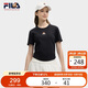 FILA 斐樂(lè)官方【韓素希同款】女子短袖2025夏季簡(jiǎn)約修身小狐貍刺繡T恤