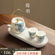 陶羽羊脂玉瓷國(guó)色天香提梁壺一壺兩杯家用茶壺茶杯茶盤(pán)功夫茶具泡茶器 國(guó)色天香·白瓷提梁壺小套組