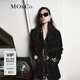 MO&Co.直角墊肩雪尼爾復古華麗絨感短款箱型短外套設計感小眾摩安珂 黑色 M 165
