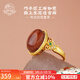 布達(dá)拉宮銀戒指女款南紅指環(huán)女士款首飾品本命年送女友生日禮物 曉自在·南紅戒指