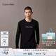 Calvin KleinJeans【七夕禮盒】25秋季男士休閑ck印花打底衫長袖T恤4RD867G UB1-太空黑 S