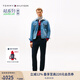 TOMMY HILFIGER【輕彈感】秋冬男裝潮流多色通勤微彈商務(wù)直筒西褲休閑長褲 藏青色FAP -直筒版-正常拍 33 （2.6尺）