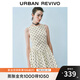 UR2025秋季新款女裝法式波點(diǎn)蝴蝶結(jié)裝飾無(wú)袖連衣裙UWG750189 米白印花 M