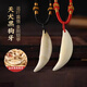 黑狗牙護(hù)身符吊墜本命年僻邪壓驚保平安男女款項(xiàng)鏈掛墜真狗牙掛件 紅繩吊墜款【4.5厘米】