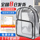 愛(ài)帝爾 防靜電無(wú)塵透明包潔凈室工廠(chǎng)車(chē)間工具收納雙肩背17寸包加固型網(wǎng)格PVC工具包 CW495905