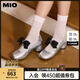 MIO米奧瑪麗珍圓頭蝴蝶結(jié)2025秋季新款洛麗塔甜美高跟單鞋女鞋 銀色 36 (230mm)