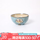 玉泉 韓式手繪碗碟米飯碗單個大面碗陶瓷餐具家用 韓式4.8英寸碗淺湖藍