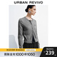UR2025秋季新款女裝簡(jiǎn)約休閑亮片裝飾針織開(kāi)衫UWB950011 冷灰 M