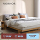 NORHOR北歐表情/日式復古簡(jiǎn)約/素住無(wú)床頭齊邊實(shí)木雙人床/床架G A款本色+AI床墊23厚 已優(yōu)惠500元 1500mm*1900mm框架結構