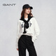 GANT/甘特簡(jiǎn)約舒適女士上衣簡(jiǎn)約白色抓絨字母印花套頭長(cháng)袖衛衣 113米白色 M