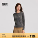 森馬（Semir）森馬陳都靈針織開衫女美利奴羊毛衫24冬新款內(nèi)搭保暖109724106001